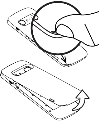 Doro - 8042 - Retirar la cubierta trasera Retirar la cubierta trasera