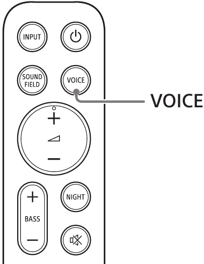 Sony - HT-SD40 - Diyalogları Daha Net Hale Getirme - Ses Düğmesi Diyalogları Daha Net Hale Getirme - Ses Düğmesi