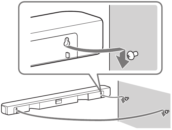 Sony - HT-SD40 - Çubuk Hoparlörü Duvara Monte Etme - Adım 5 Çubuk Hoparlörü Duvara Monte Etme - Adım 5
