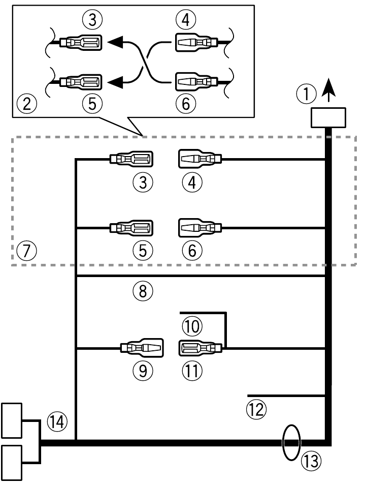 Pioneer - MVH-S210DAB - Apžvalga - Maitinimo laidas Apžvalga - Maitinimo laidas