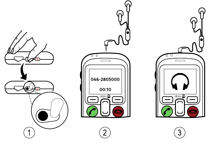 Doro - Secure 580 - Náhlavná súprava Náhlavná súprava