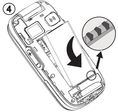 Doro - 6520 - SIM card, memory card and battery - Step 3 SIM card, memory card and battery - Step 3
