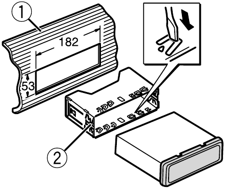 Pioneer - DEH-S120UB - DIN mount installation DIN mount installation