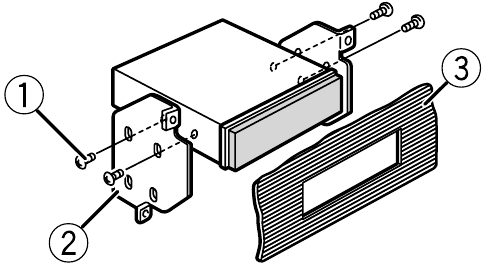Pioneer - DEH-S120UB - Tighten two screws on each side. Tighten two screws on each side.