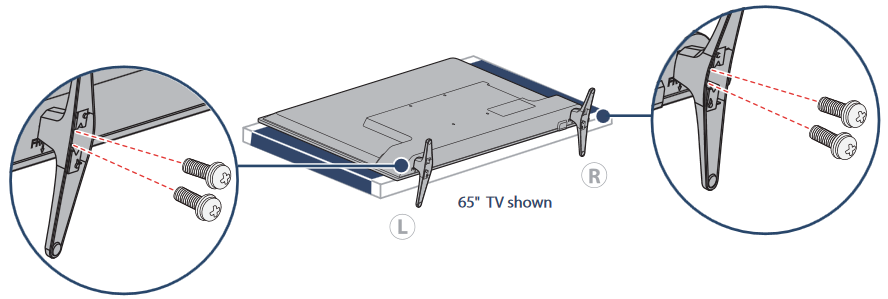 Insignia - NS-65F301NA23 - DE STANDAARDS INSTALLEREN DE STANDAARDS INSTALLEREN
