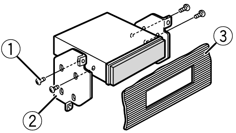 Pioneer - MVH-S220DAB - DIN mount installation - Step 2 DIN mount installation - Step 2