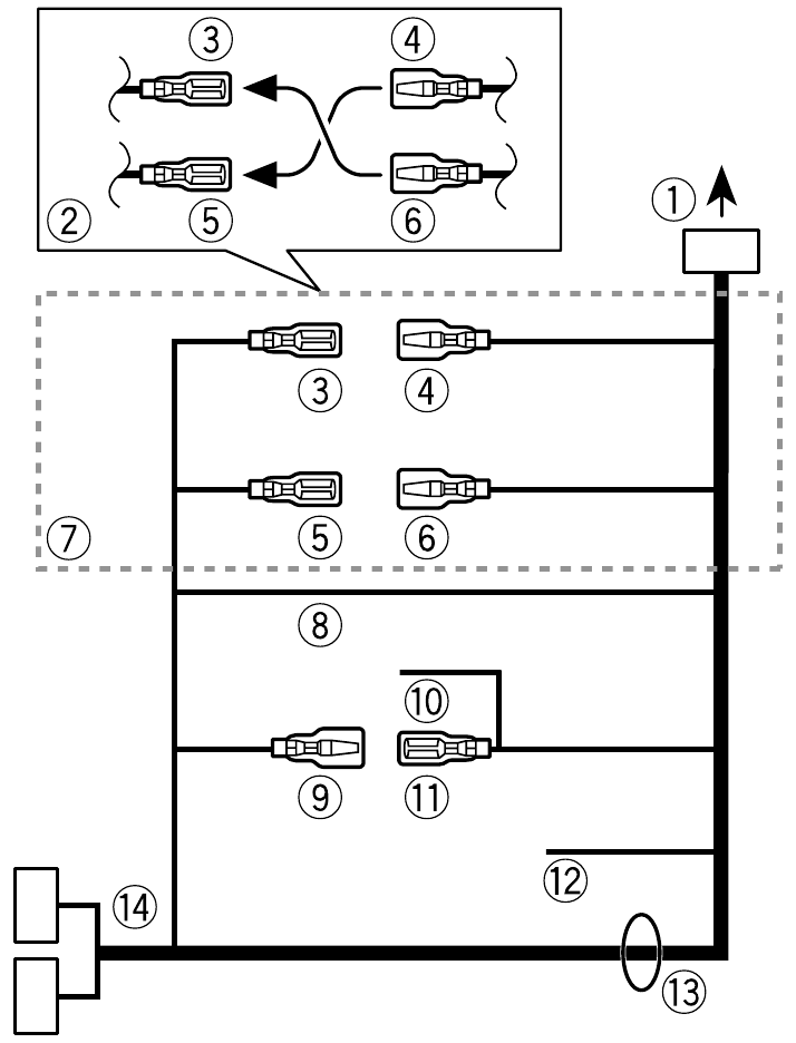 Pioneer - MVH-S220DAB - Power cord Power cord