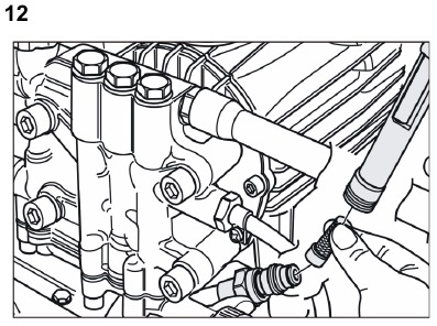 Kärcher - HDS 995 M/MX Eco - Vyčistěte sítko v bezpečnostním zařízení pro případ nedostatku vody - Krok 2 Vyčistěte sítko v bezpečnostním zařízení pro případ nedostatku vody - Krok 2