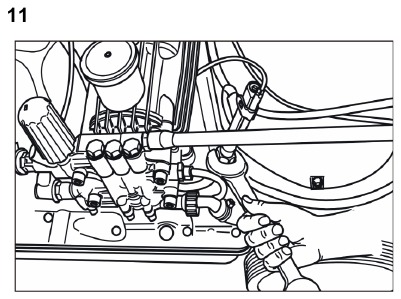 Kärcher - HDS 995 M/MX Eco - Vyčistěte sítko v bezpečnostním zařízení pro případ nedostatku vody - Krok 1 Vyčistěte sítko v bezpečnostním zařízení pro případ nedostatku vody - Krok 1