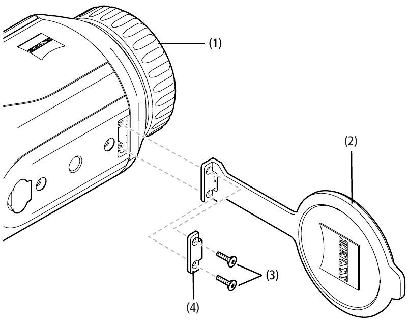 ZEISS - DTI 3/35 - Înlocuirea capacului obiectivului Înlocuirea capacului obiectivului