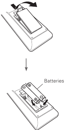 Қашықтан басқару пультіне батареяларды орнату