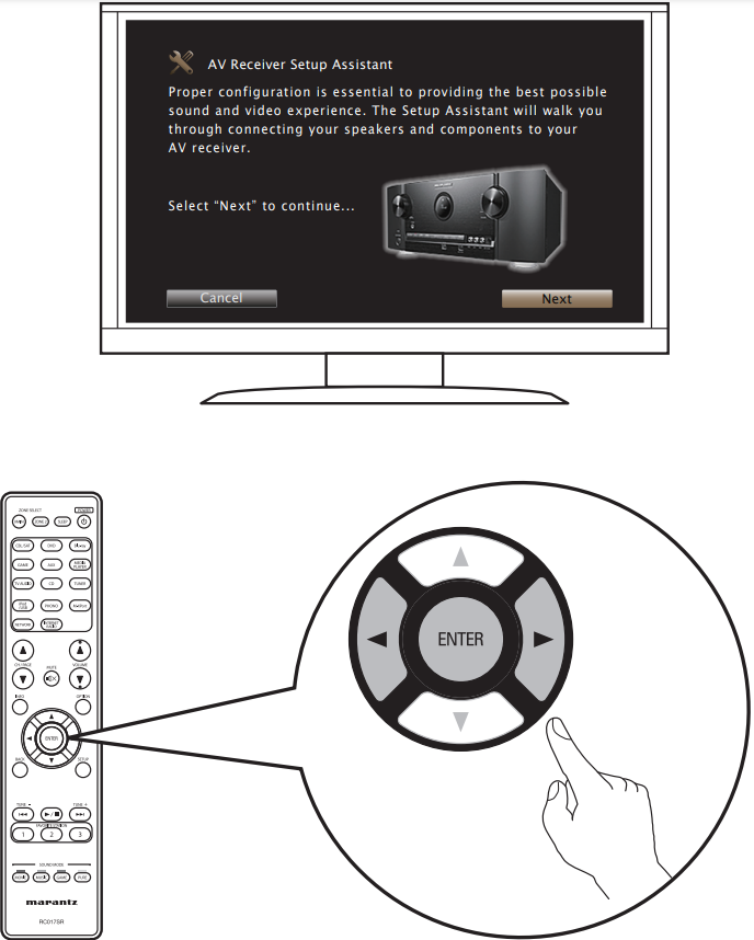 Marantz - SR5007 - Assistant de configuration du récepteur AV Assistant de configuration du récepteur AV