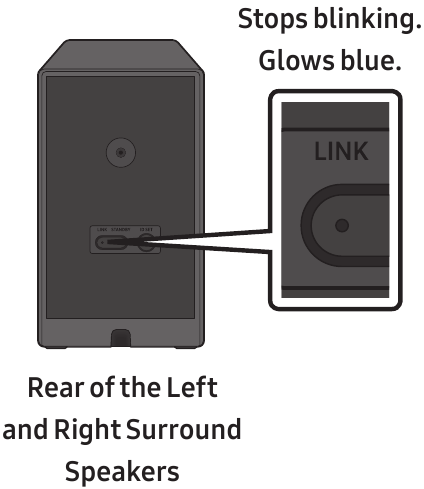 Samsung - SWA-9500S - LINK LEDning doimiy ko'k rangda ekanligini tekshiring LINK LEDning doimiy ko'k rangda ekanligini tekshiring