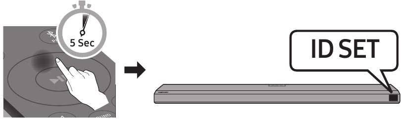 Samsung - SWA-9500S - Sozlash Saundbarning pultidan foydalanib