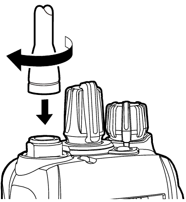 Icom - Série IC-F1100D - Connectez l'antenne au connecteur d'antenne Connectez l'antenne au connecteur d'antenne