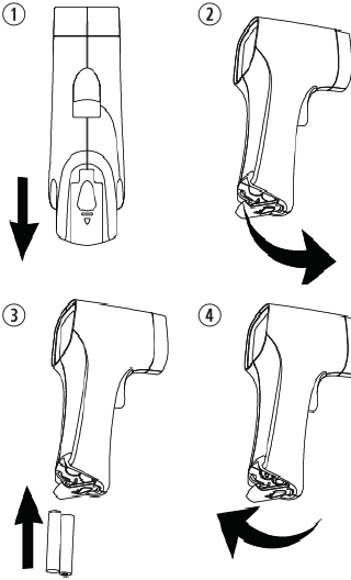 Medisana - TM 715 - Retirar / Insertar las pilas Retirar / Insertar las pilas
