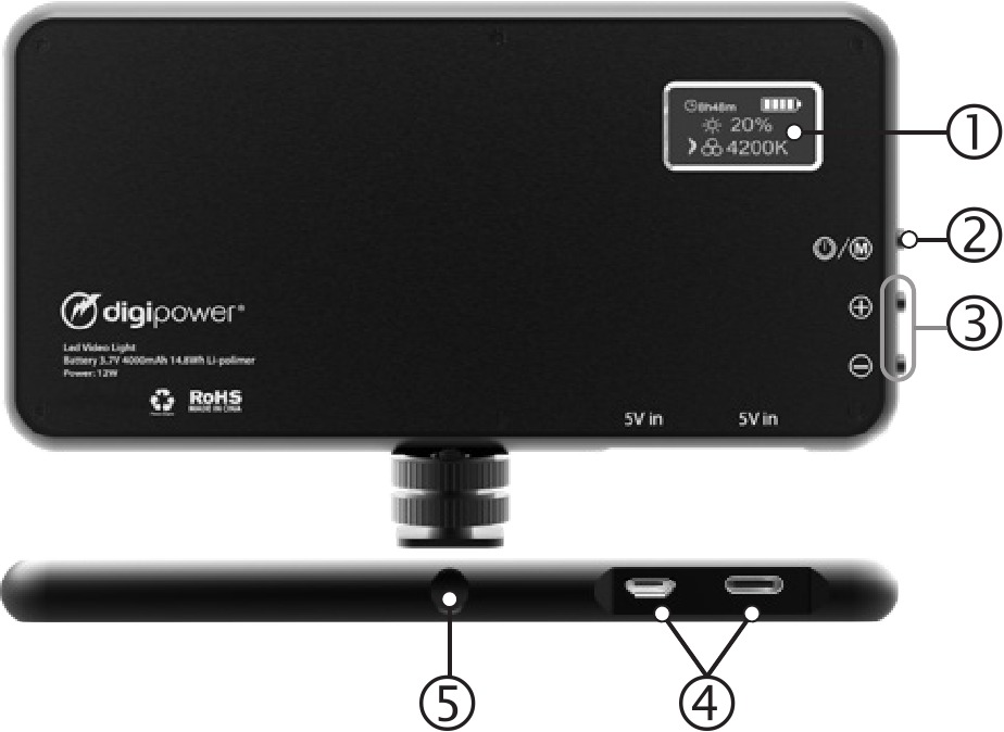 digipower - PRO-EVENT DP-VL180 - Visão geral Visão geral