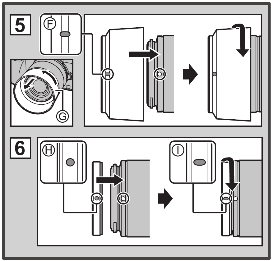 Panasonic - H-H025 - Lensi Takma/Çıkarma - Adım 2 Attaching/Detaching the Lens - Step 2