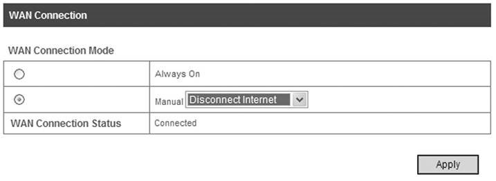 ZTE - MF60 - Deconectarea de la internet Deconectarea de la internet