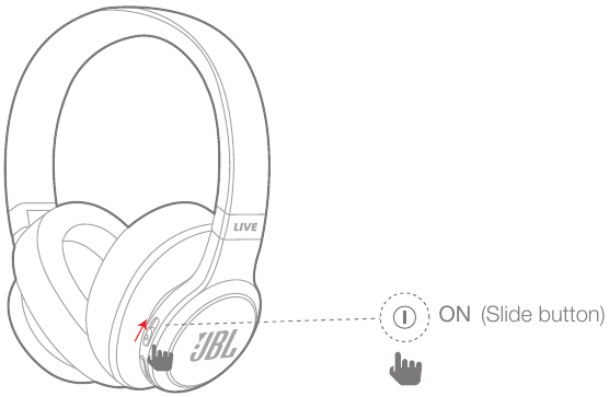 JBL - LIVE 400BT - Emparelhamento Bluetooth - Passo 1 - Ligando Emparelhamento Bluetooth - Passo 1 - Ligando