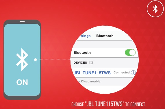 JBL - TUNE 115TWS - EMPAREJAMIENTO EMPAREJAMIENTO