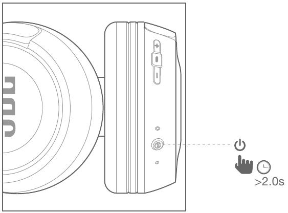 JBL - Harman T450BT - Conexão Bluetooth - Passo 1 Conexão Bluetooth - Passo 1