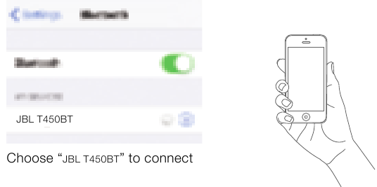 JBL - Harman T450BT - Conexão Bluetooth - Passo 2 Conexão Bluetooth - Passo 2