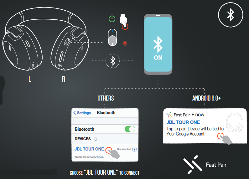 JBL - Tour One - POWER ON & CONNECT LIGAR E CONECTAR