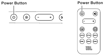 JBL - Harman CINEMA SB400 - DE SOUNDBAR AAN- EN UITZETTEN DE SOUNDBAR AAN- EN UITZETTEN