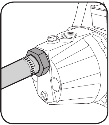Ozito - TRP-650 - Ligar a Mangueira/Tubo à Entrada de Sucção - Passo 3 Ligar a Mangueira/Tubo à Entrada de Sucção - Passo 3