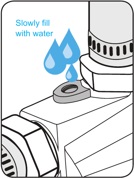 Ozito - TRP-650 - ESCORVAR A BOMBA - Passo 2 ESCORVAR A BOMBA - Passo 2