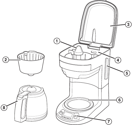 Hamilton Beach - 46240 - Sehemu na Vipengele - Sehemu ya 1 Sehemu na Vipengele - Sehemu ya 1