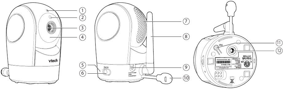 VTech - VM5262 - Beebi seadme ülevaade Beebi seadme ülevaade