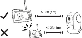 VTech - VM5262 - Beebimonitori positsioneerimine - Vanemseadme paigutamine Beebimonitori positsioneerimine - Vanemseadme paigutamine