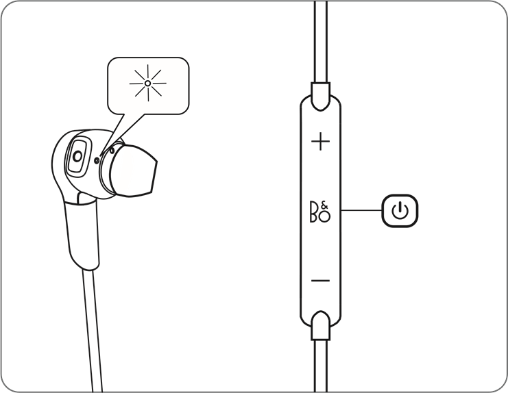 Bang & Olufsen - BeoPlay H5 - Allumer les écouteurs Allumer les écouteurs