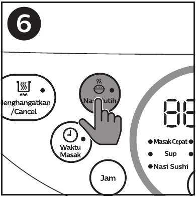 Philips - HD4515 - Pirinç Pişiriciyi Kullanma - Adım 2 Pirinç Pişiriciyi Kullanma - Adım 2
