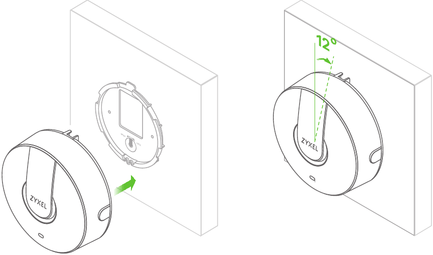 Zyxel - NWA1123-ACv2 - Montaje en pared / techo - Paso 3 Montaje en pared / techo - Paso 3
