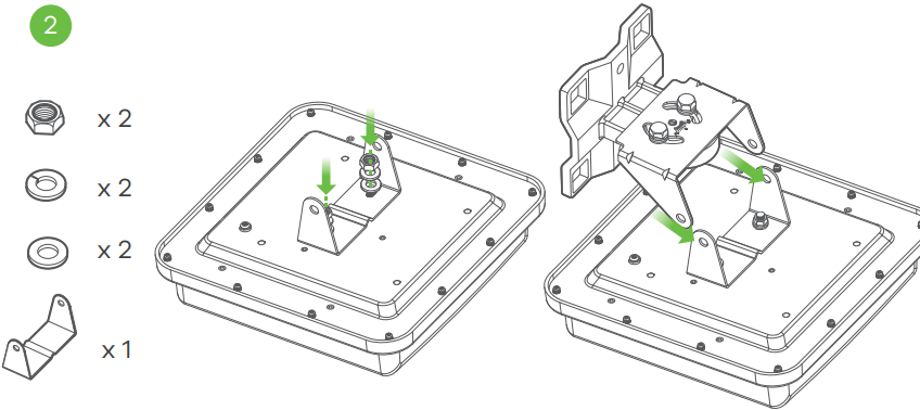 Zyxel - WAC6552D-S - Montaža na stup - Korak 2 Montaža na stup - Korak 2