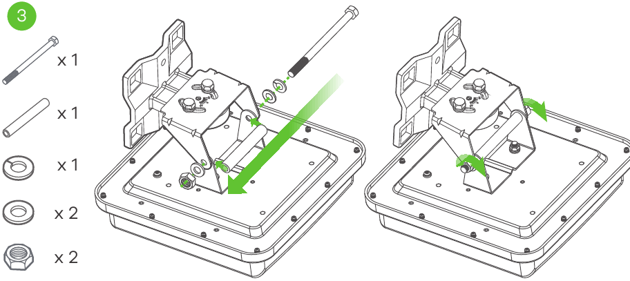 Zyxel - WAC6552D-S - Montaža na stup - Korak 3 Montaža na stup - Korak 3