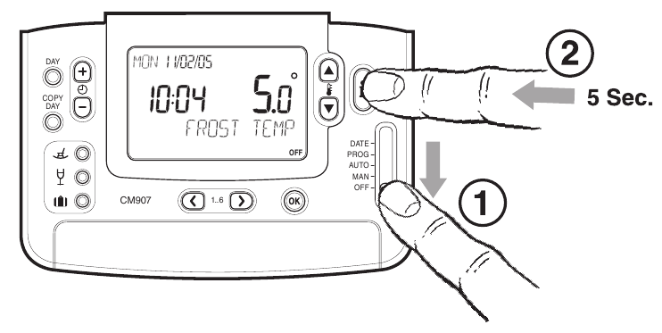 Honeywell - CM907 - To change any of these user's parameters - Step 1 To change any of these user's parameters - Step 1