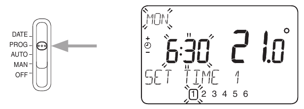 Honeywell - CM907 - Isitish dasturini o'zgartirish uchun Isitish dasturini o'zgartirish uchun