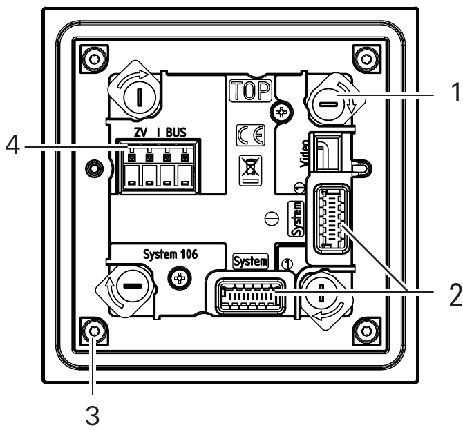Gira - System 106 Modul za prstne odtise 5551 - Pogled od zadaj Pogled od zadaj