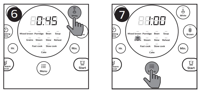 Philips - HD4535 - Күріш пісіру - 2-қадам Күріш пісіру - 2-қадам