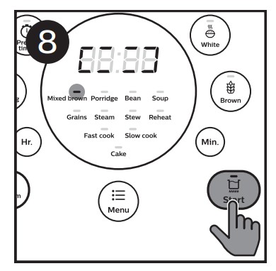 Philips - HD4535 - Күріш пісіру - 3-қадам Күріш пісіру - 3-қадам