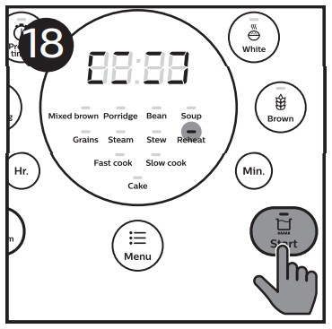 Philips - HD4535 - Қайта жылыту - 4-қадам Қайта жылыту - 4-қадам