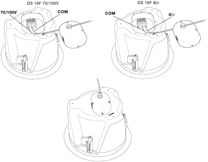 Bose - FreeSpace DS 16F - Povezave - keramične sponke Povezave - keramične sponke
