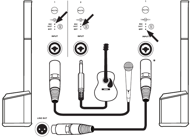 Bose - L1 Pro8 - Tipo de conexión - Músico monoaural dual Tipo de conexión - Músico monoaural dual