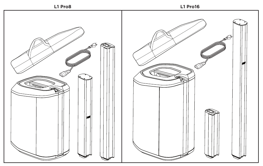 Bose - L1 Pro8 - Contenido del paquete Contenido del paquete