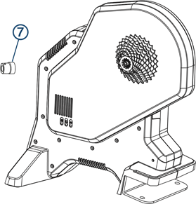 Tacx - FLUX 2 - Instalación de las tapas de los extremos para un eje pasante - Paso 1 Instalación de las tapas de los extremos para un eje pasante - Paso 1