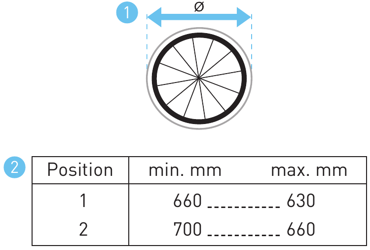 Tacx - Blue Matic - Determine a posição da unidade de resistência Determine a posição da unidade de resistência